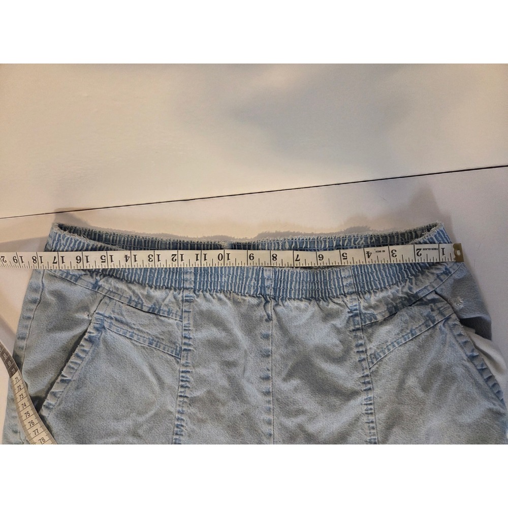 Vintage Chic Petite Womens Elastic Waist Denim Jeans Straight Leg Blue Size 16P - Picture 9 of 9